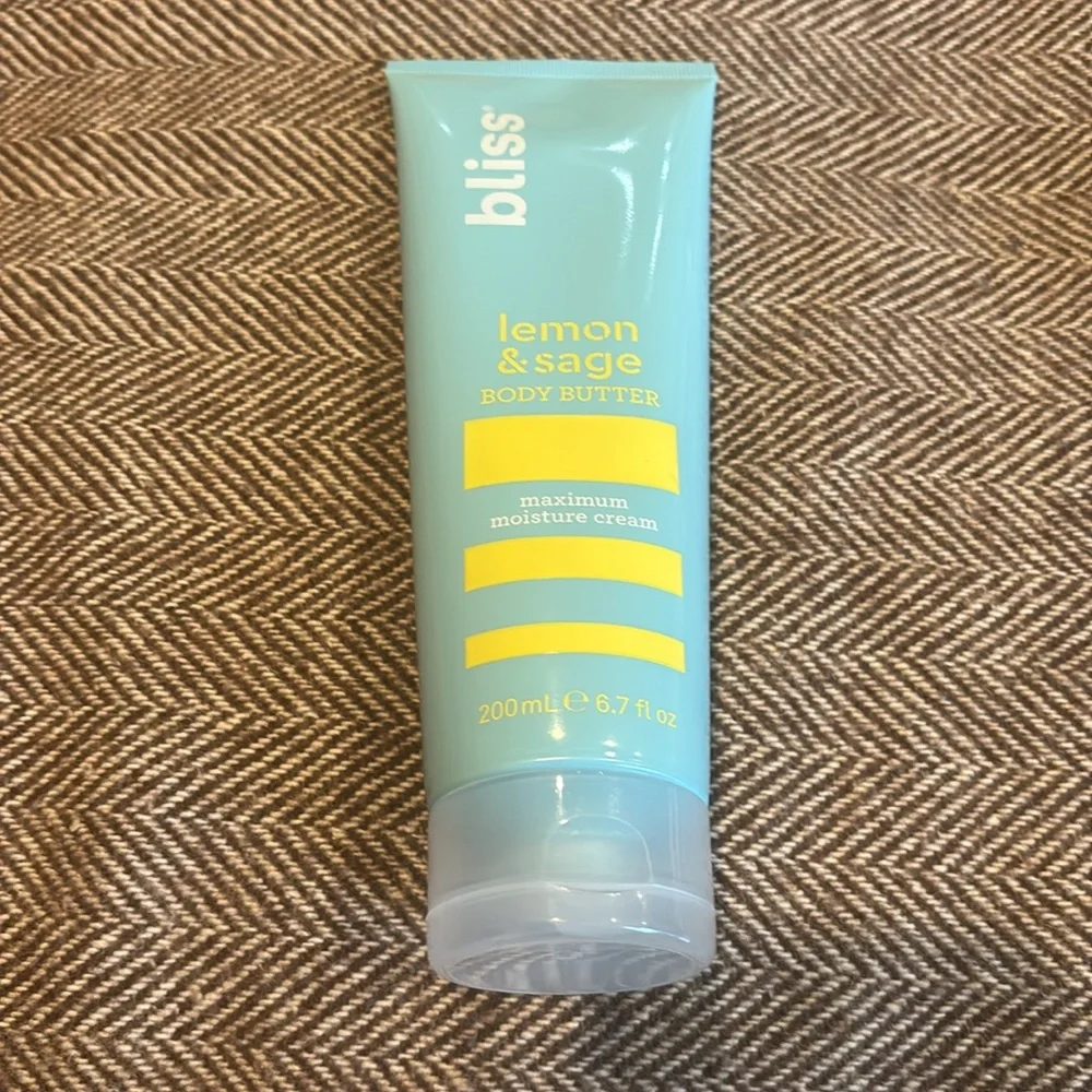 Bliss Lemon & Sage Body Butter Maximum Moisture Cream 6.7 fl oz NEW